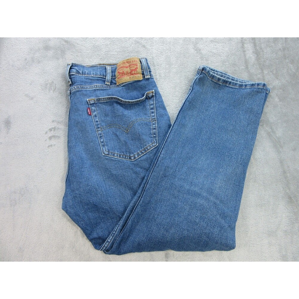 Levis 505 Jeans Mens 38x30 (Fits 35x27.5) Straight Leg Blue 5-Pocket Fly Zipper